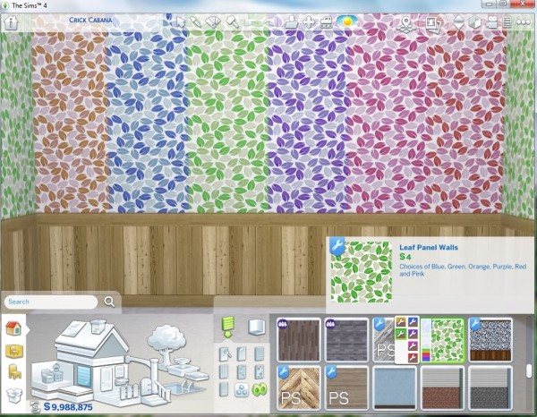  Mod The Sims: Leaf Panel Walls by Lenabubbles82