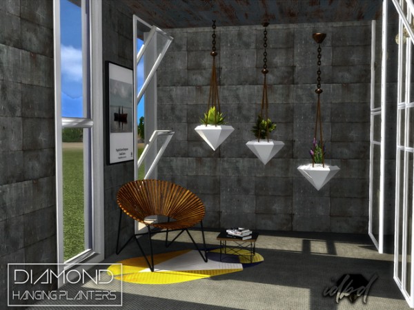 Sims 4 Designs: Diamond Hanging Planters