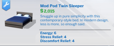  Mod The Sims: Comfortable Mod Pod Sleepers by TheFennecFox