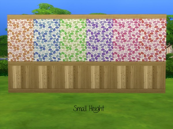  Mod The Sims: Leaf Panel Walls by Lenabubbles82