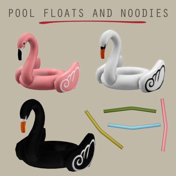 Leo 4 Sims: Pool Floats and Noodies