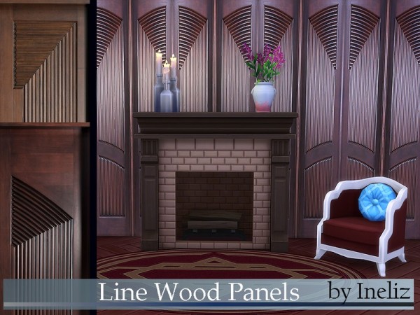  The Sims Resource: Line Wood Panels by Ineliz