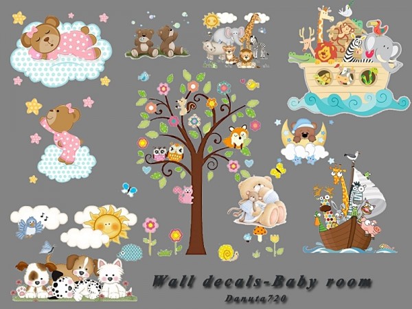  The Sims Resource: Baby Room   Wall Decals by Danuta720