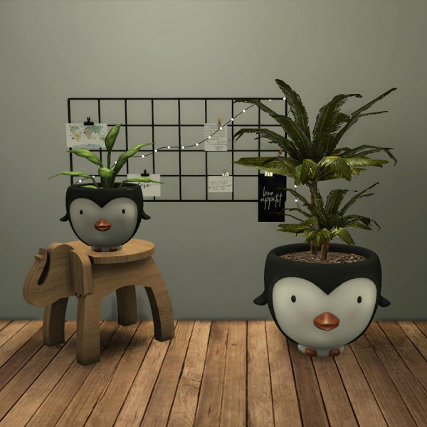  Leo 4 Sims: Penguin planter