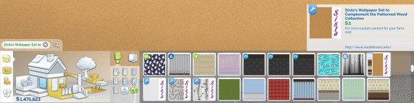  Mod The Sims: 17 Wallpapers Patterned Wood Collection by sistafeed