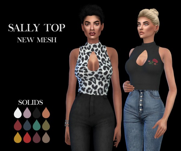  Leo 4 Sims: Saly top recolored