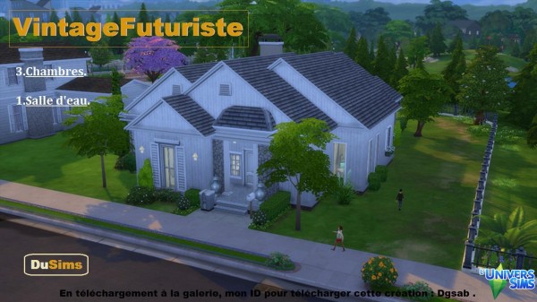  Luniversims: Vintage Futuriste house by Dusims