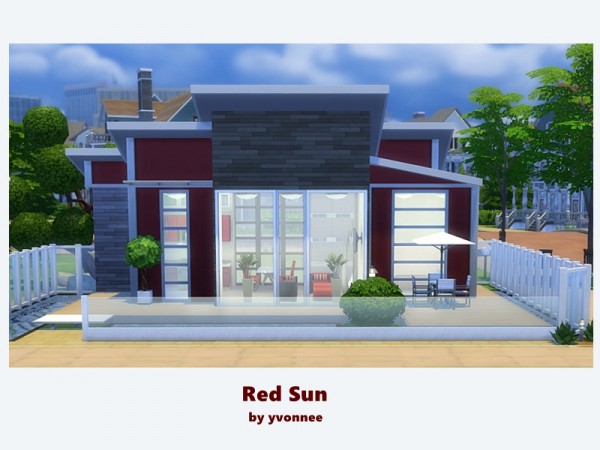  The Sims Resource: Red Sun house by yvonnee