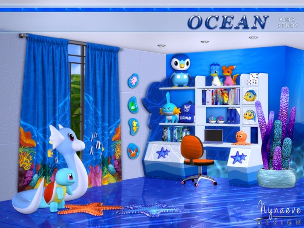  The Sims Resource: Ocean Kids Study by NynaeveDesign