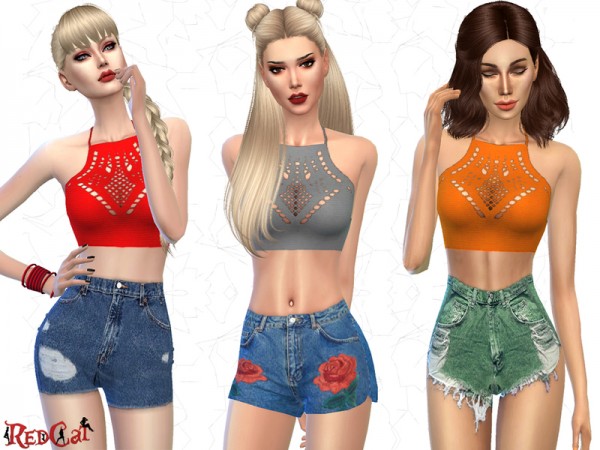  The Sims Resource: Exposed Detailed Top by RedCat