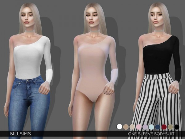  The Sims Resource: One Sleeve Bodysuit by Bill Sims