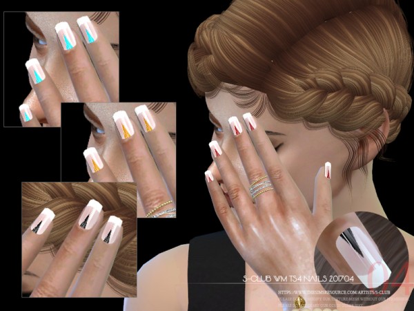  The Sims Resource: Nails 201704 by S club