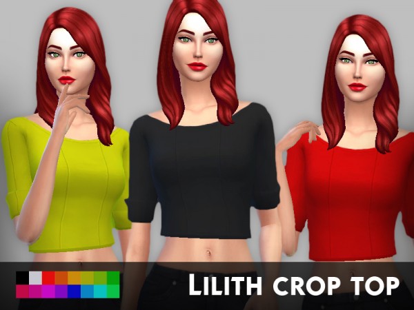  The Sims Resource: Lilith Crop top by Sharareh