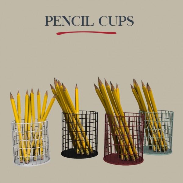  Leo 4 Sims: Pencil cups