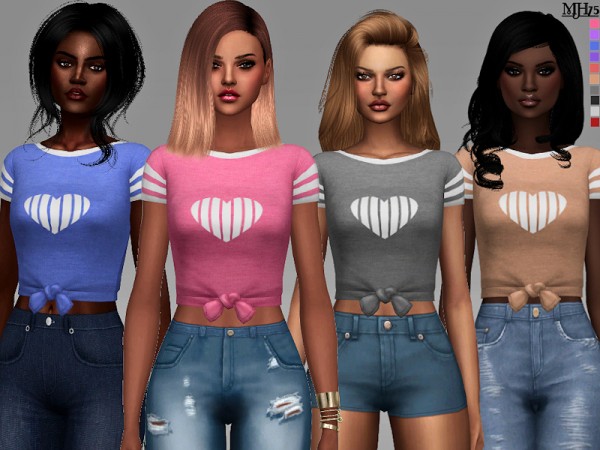  The Sims Resource: Heart Tied Tops by Margeh 75