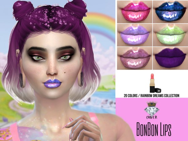  The Sims Resource: BonBon Lips by MadameChvlr
