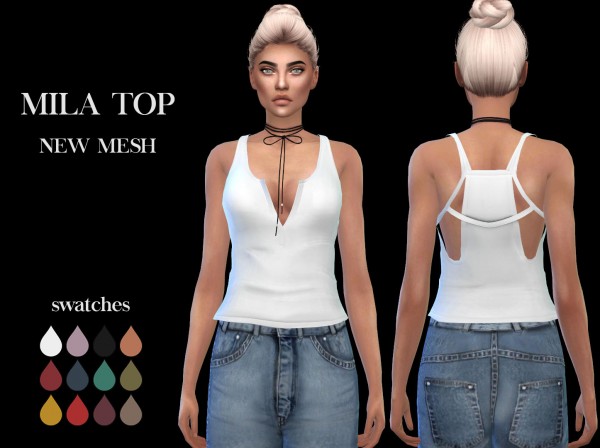  Leo 4 Sims: Mila top recolored