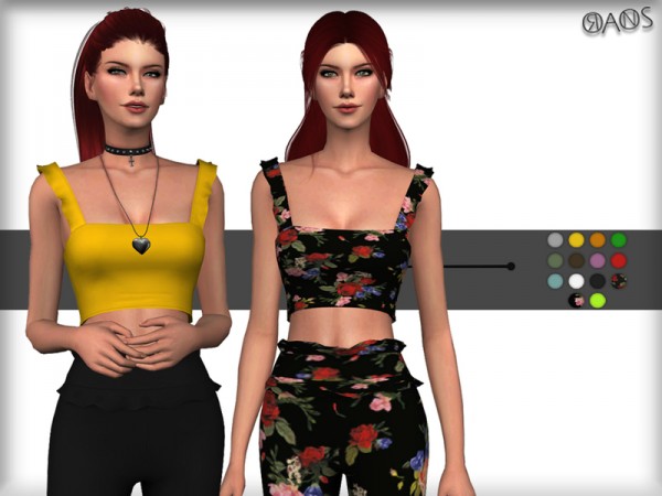  The Sims Resource: Frilly Top by OranosTR
