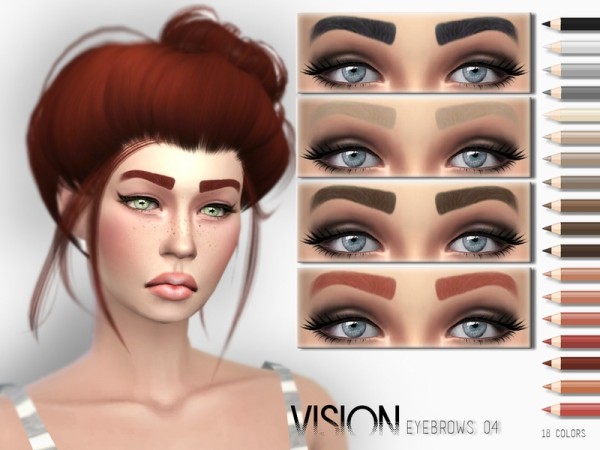  The Sims Resource: Vision Eyebrows V04 by .Torque