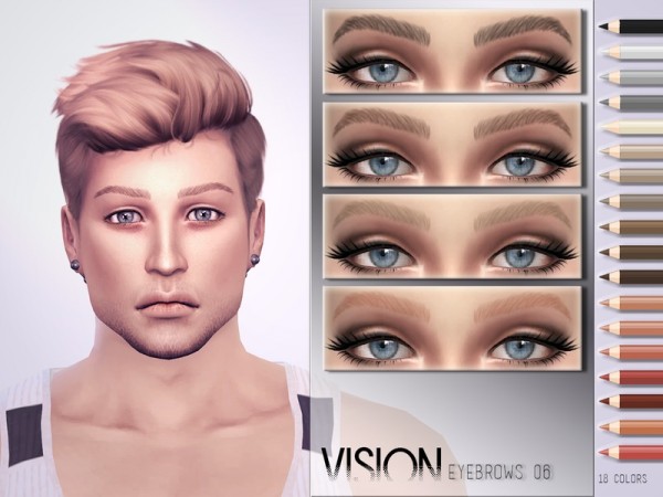  The Sims Resource: Vision Eyebrows V06 by .Torque