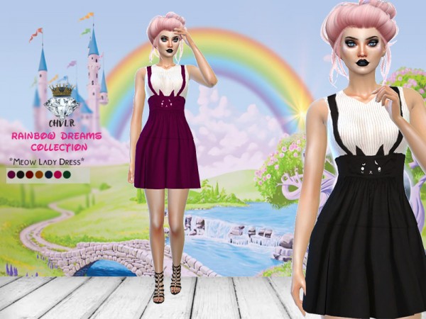  The Sims Resource: Meow Lady Dress by MadameChvlr