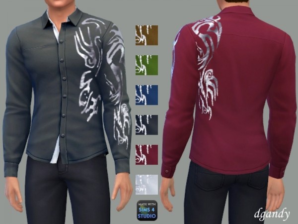  The Sims Resource: Long Sleeve Shirt D by dgandy