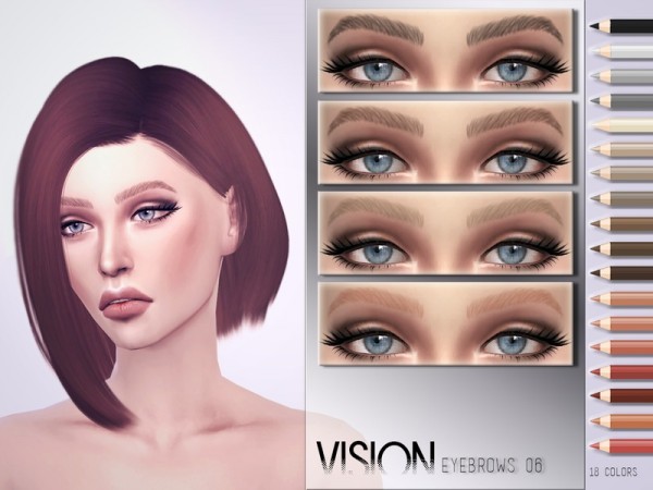  The Sims Resource: Vision Eyebrows V06 by .Torque