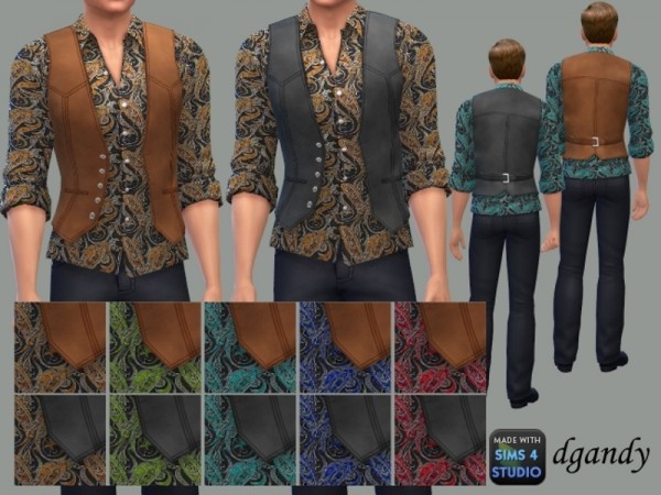  The Sims Resource: Shirt and Vest A by dgandy