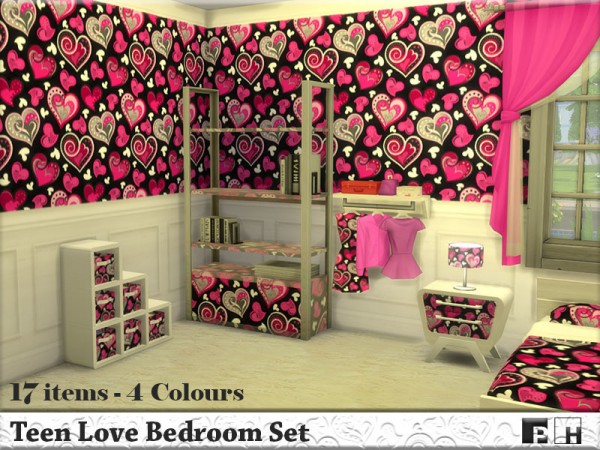  The Sims Resource: Teen Love Bedroom Set by Pinkfizzzzz