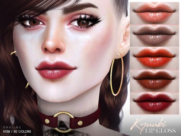  The Sims Resource: Kyuubi Lip Gloss N139 by Pralinesims