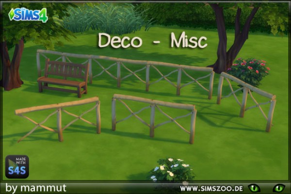  Blackys Sims 4 Zoo: Deco Fence Rural 1 by mammut