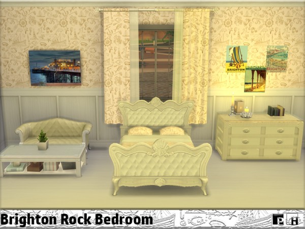 The Sims Resource: Brighton Rock Bedroom by Pinkfizzzzz