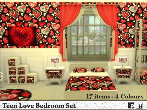  The Sims Resource: Teen Love Bedroom Set by Pinkfizzzzz