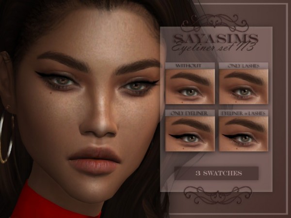  The Sims Resource: Eyeliner N3 by Saya Sims