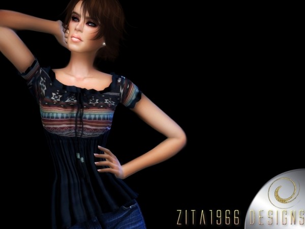  The Sims Resource: Cathy Top by ZitaRossouw