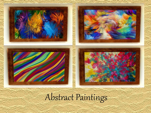  The Sims Resource: Abstract Paintings by Rosannep
