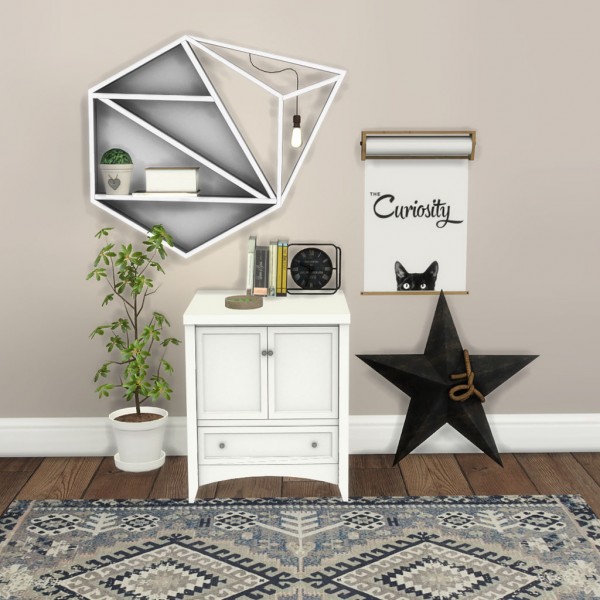  Leo 4 Sims: Lighted Shelf and Cabinet