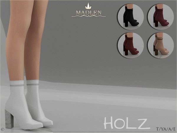  The Sims Resource: Madlen Holz Boots by MJ95