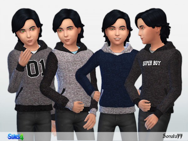  The Sims Resource: Hoodie boy 24 by Sonata77