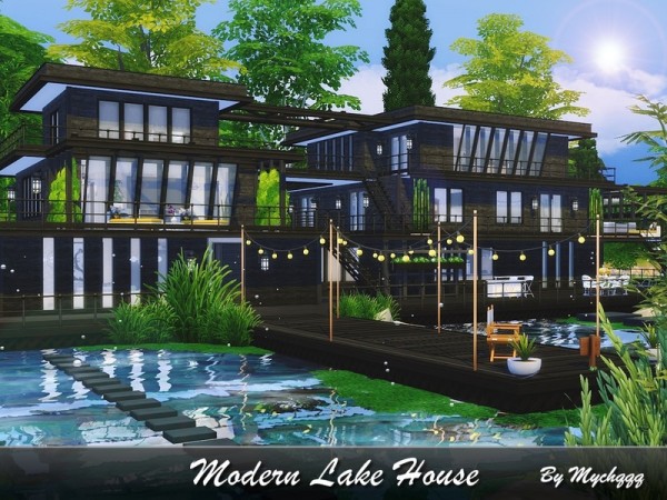  The Sims Resource: Modern Lake House by MychQQQ
