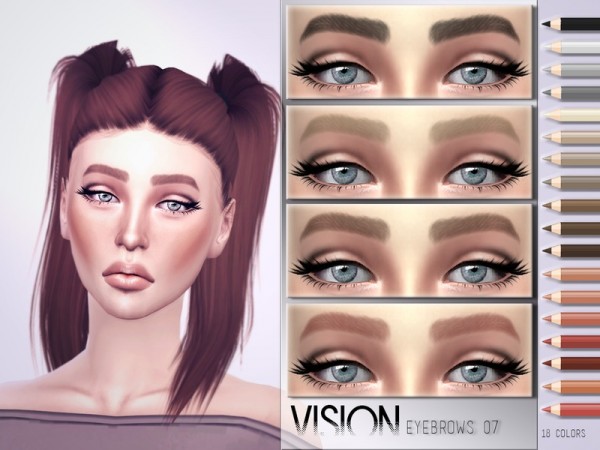  The Sims Resource: Vision Eyebrows V07 by .Torque