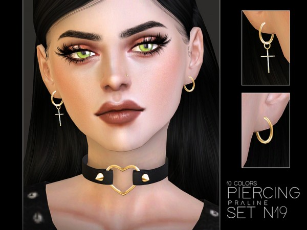 The Sims Resource: Piercing Set N19 by Pralinesims
