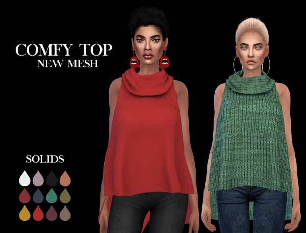  Leo 4 Sims: Comfy Top recolored