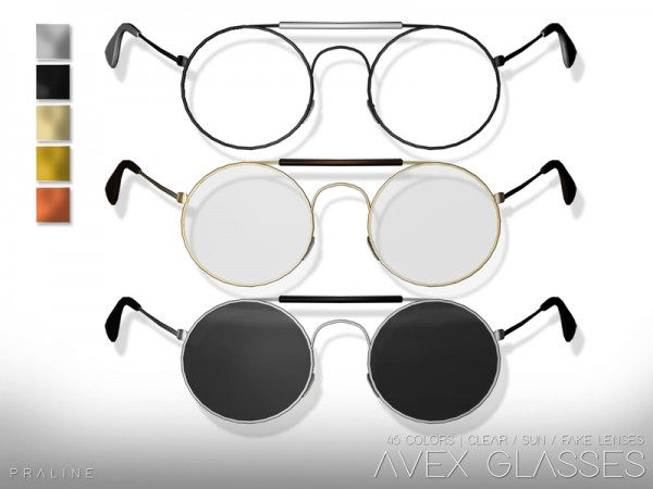  The Sims Resource: AVEX Glasses by Pralinesims