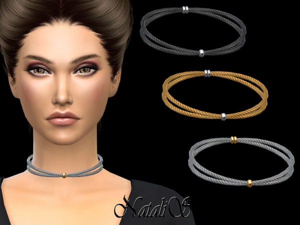  The Sims Resource: Double Crossed Cable Necklace by NataliS