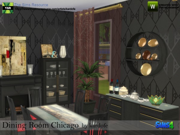 The Sims Resource: Dining Room Chicago by kardofe