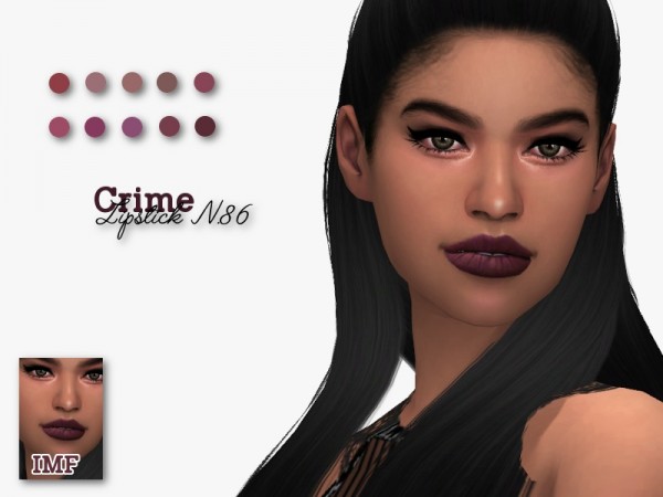  The Sims Resource: Crime Lipstick N.86 by IzzieMcFire