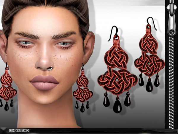  The Sims Resource: MFS Roma Earrings by Miss Fortune
