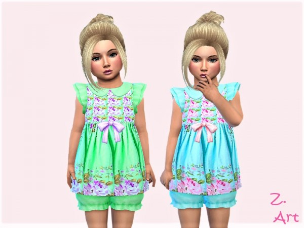 The Sims Resource: BabeZ. 29   Little roses outfit by Zuckerschnute20
