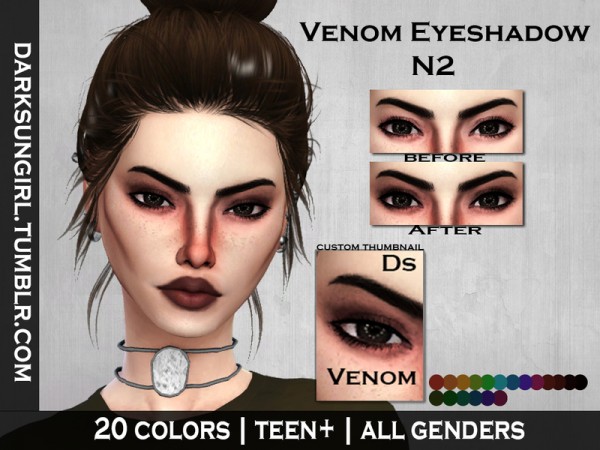  The Sims Resource: VENOM Eyeshadow N2 by DarksunGirl